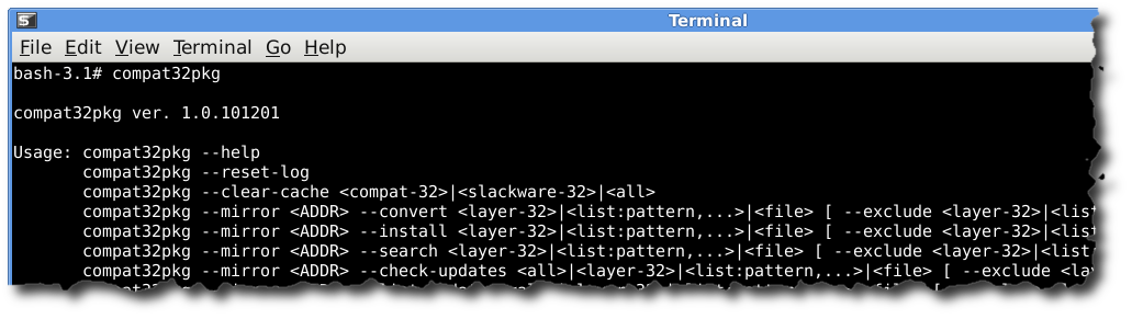 compat32pkg help summary